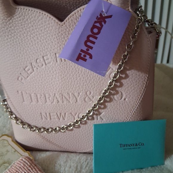 Tiffany & Co. Pink Leather Small Women's Tote Bag NWT - Picture 2 of 8
